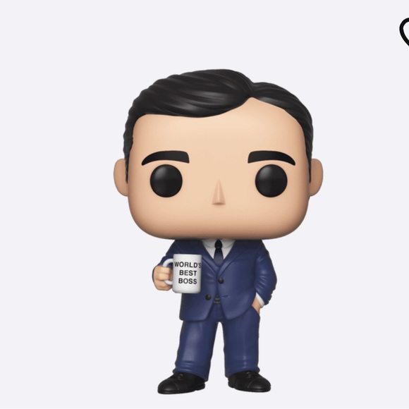 Funko Pop michael Scott the Office worlds best boss suit outfit coffee mug nwt - Picture 4 of 4
